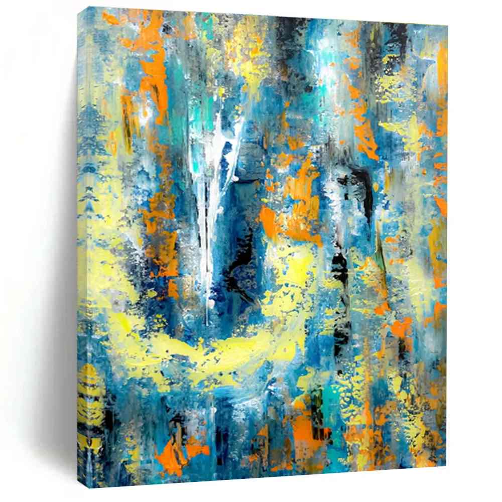 Yellow_Paintings_Blue_Cool_Abstract_Artwork_K77KD wall art